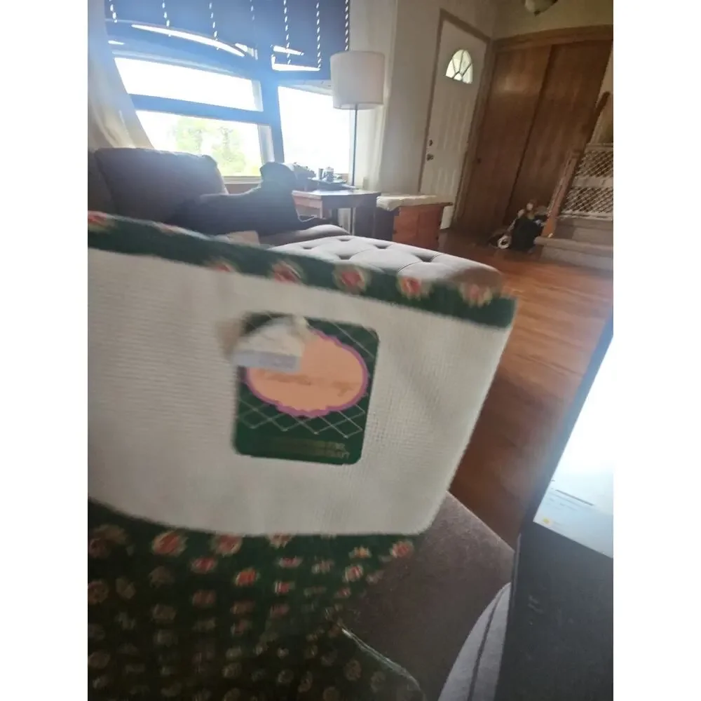 CHARLES CRAFT STOCKING large full size RUSSIAN GREEN print NWT